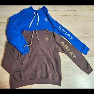 Ariat Blue and Brown Sweatshirts with Pullover Design